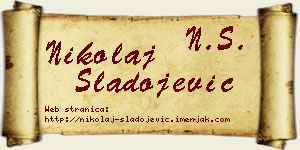 Nikolaj Sladojević vizit kartica